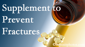 New Roads Chiropractic Center recommends nutritional supplementation with vitamin D and calcium to prevent osteoporotic fractures.