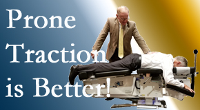 New Roads spinal traction applied lying face down – prone – is best according to the latest research. Visit New Roads Chiropractic Center.