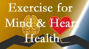 A healthy heart helps maintain a healthy mind, so New Roads Chiropractic Center encourages exercise.