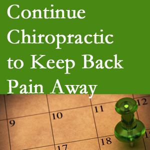 Continued New Roads chiropractic care fosters back pain relief.
