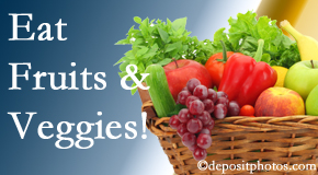 New Roads Chiropractic Center urges New Roads chiropractic patients to eat fruits and vegetables to decrease inflammation and potentially live longer.