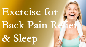 New Roads Chiropractic Center shares recent research about the benefit of exercise for back pain relief and sleep. 