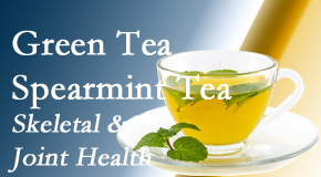 New Roads Chiropractic Center presents the benefits of green tea on skeletal health, a bonus for our New Roads chiropractic patients.