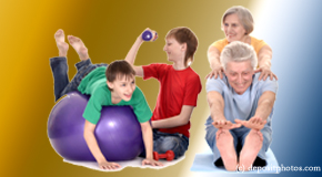 New Roads exercise image of young and older people as part of chiropractic plan