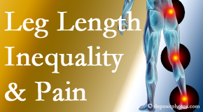 New Roads Chiropractic Center checks for leg length inequality as it is related to back, hip and knee pain issues.