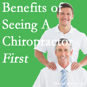 Getting New Roads chiropractic care at New Roads Chiropractic Center first may lessen the odds of back surgery need and depression.