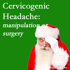 The New Roads chiropractic manipulation and mobilization show benefit for relief of cervicogenic headache as an option to surgery for its relief.
