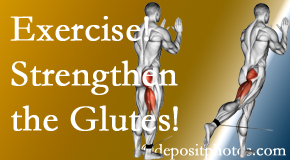 New Roads chiropractic care at New Roads Chiropractic Center includes exercise to strengthen glutes.
