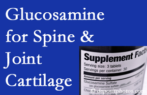 New Roads chiropractic nutritional support encourages glucosamine for joint and spine cartilage health and potential regeneration. 