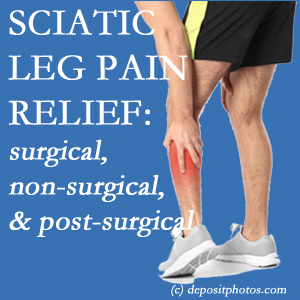 The New Roads chiropractic relieving care of sciatic leg pain works non-surgically and post-surgically for many sufferers.