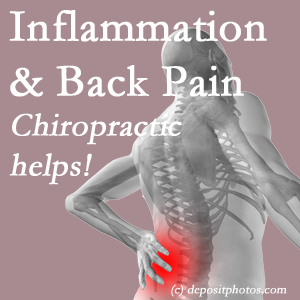 The New Roads chiropractic care provides back pain-relieving treatment that is shown to reduce related inflammation as well.
