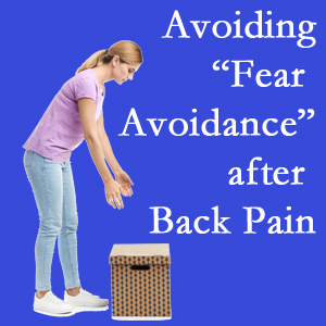New Roads chiropractic care encourages back pain patients to not give into the urge to avoid normal spine motion once they are through their pain.