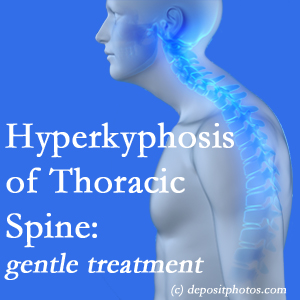 1        The New Roads chiropractic care of hyperkyphotic curves in the [thoracic spine in older people responds nicely to gentle chiropractic distraction care. 